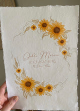 Load image into Gallery viewer, Personalised Birth Details Print - Sunflower